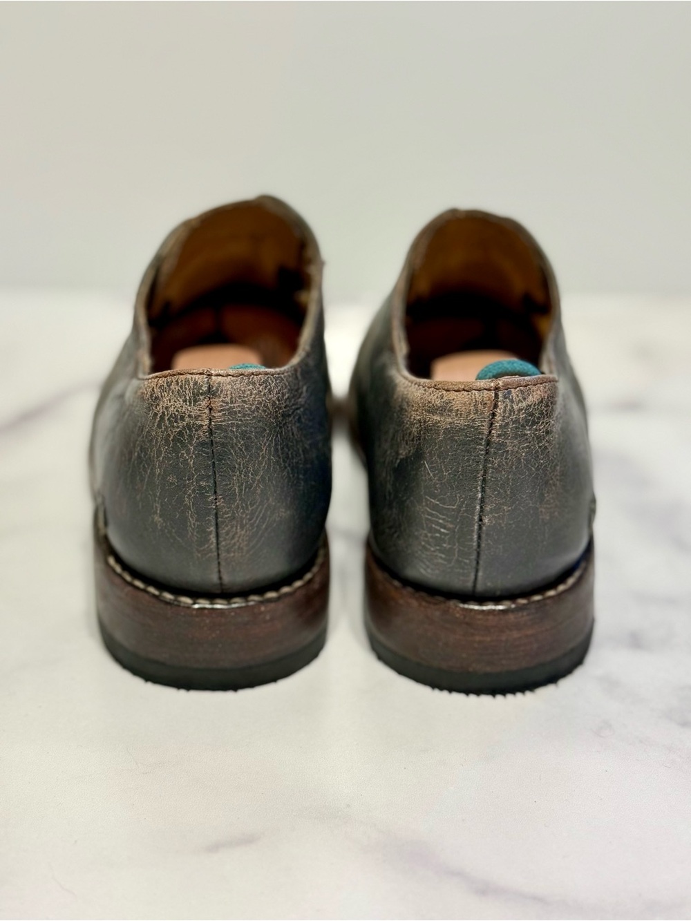BED|STU Eden Distressed Gray Leather slip-on Loafers Cobbler Series (size 8.5) - Picture 13 of 16